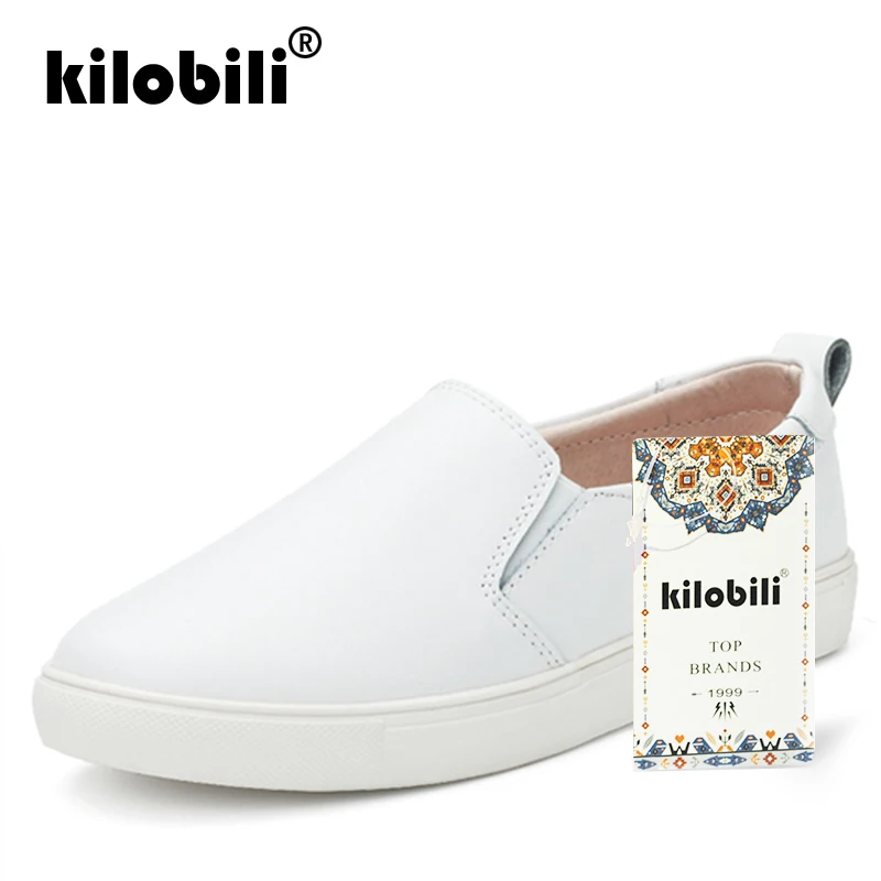 Kilobili/2019 летние женские кроссовки на плоской подошве балетки обувь из натуральной