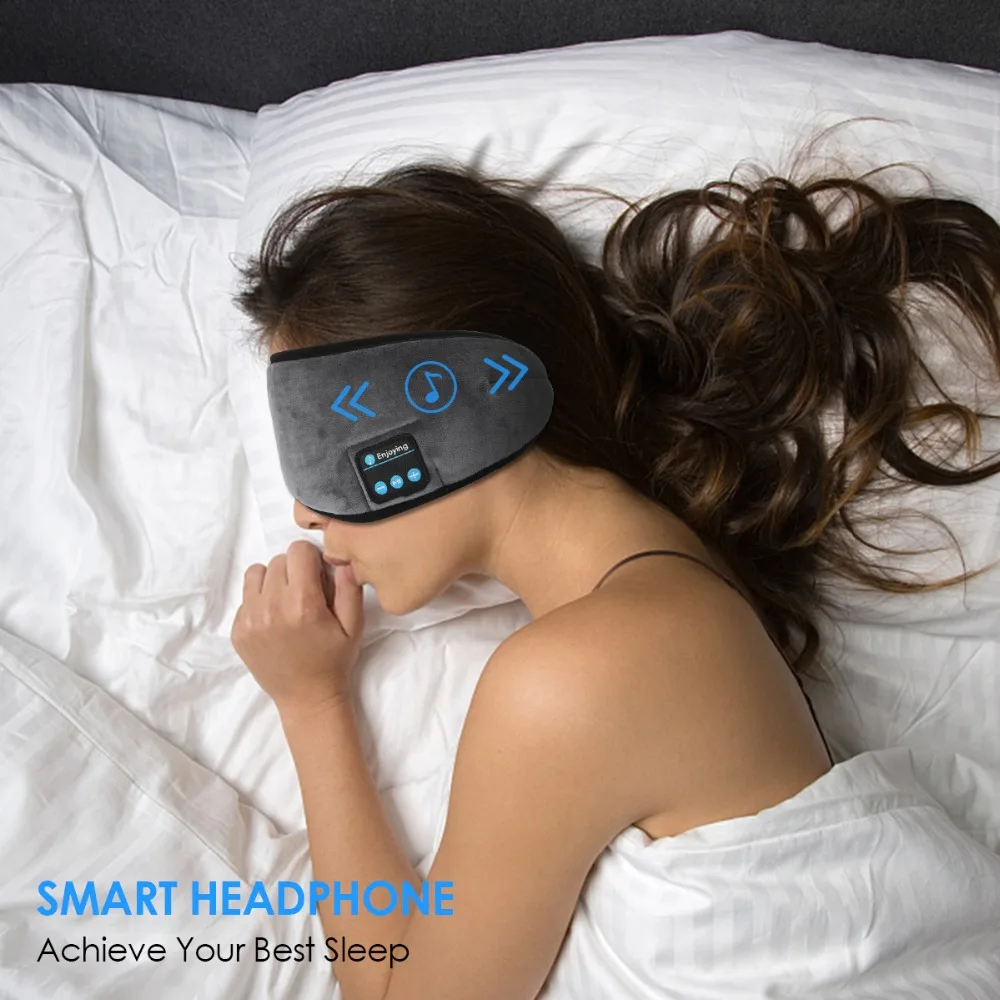 SOONHUA беспроводные Bluetooth музыкальные стерео наушники, повязка на голову, мягкие наушники, маска для сна, музыкальная гарнитура для отдыха