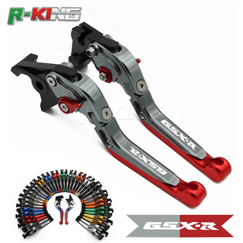 

Laser Logo (GSX-R) Red+Titanium Folding Extendable Motorcycle Brake Clutch Levers For GSX-R 600 2006 2007 2008 2009 2010