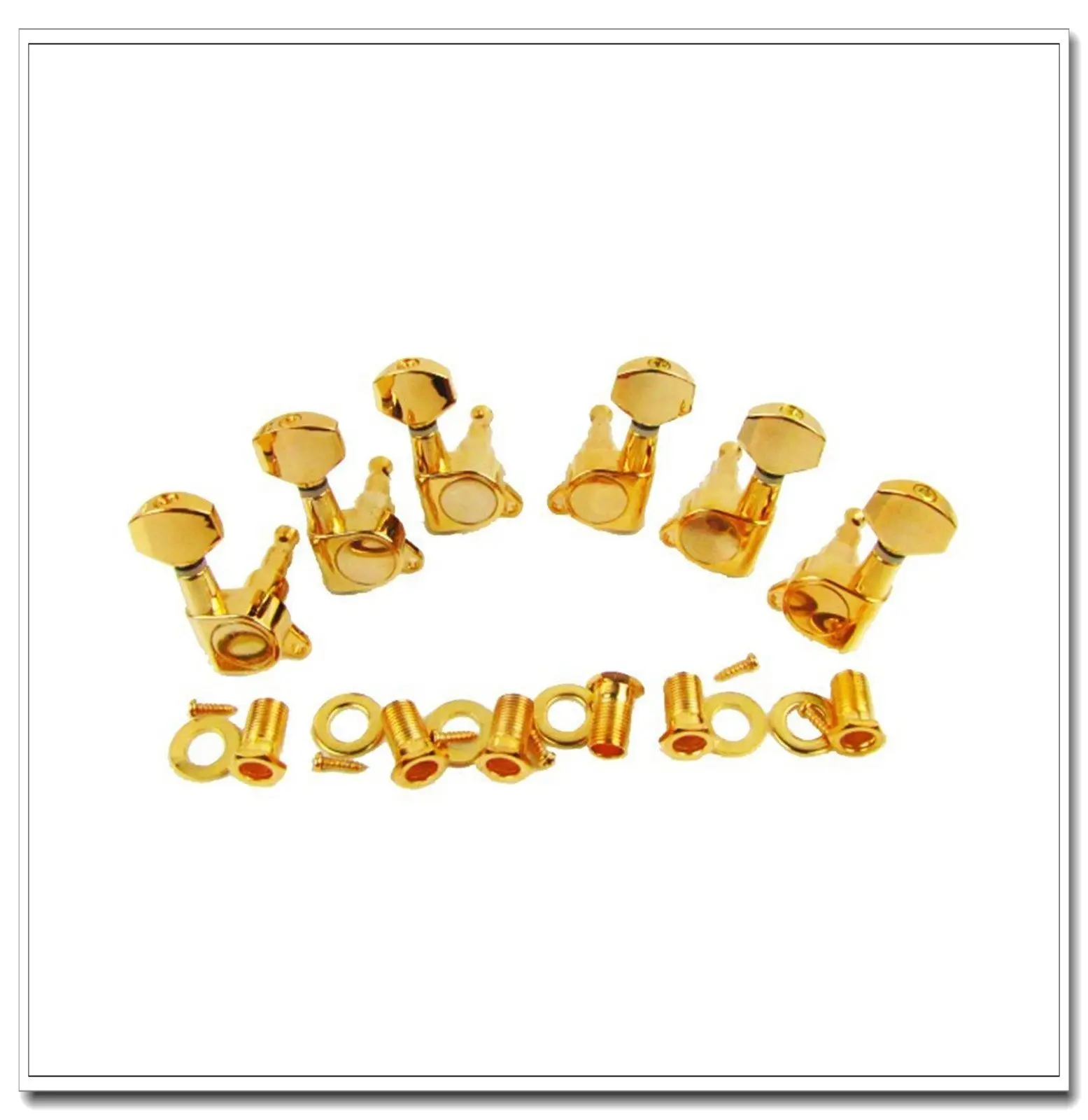 1 Set of 3R3L Sealed Guitar Machine Heads Tuning Golden | Спорт и развлечения