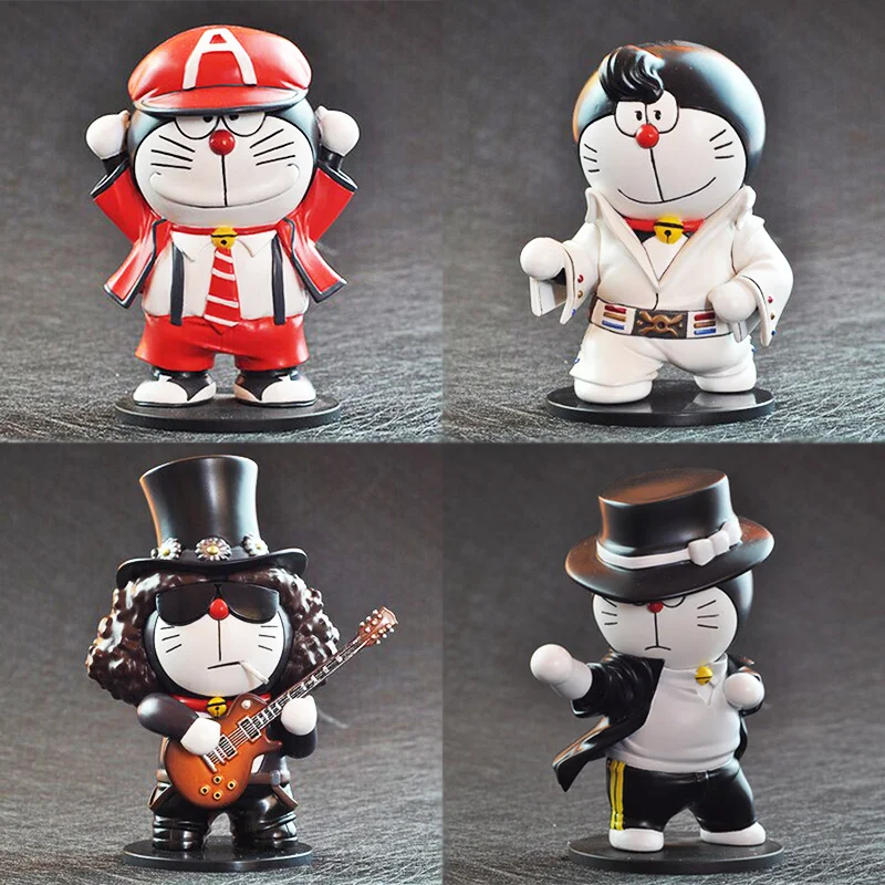 

9cm Anime Doraemon Cosplay Slash Acdc PVC Action Figure Model Toy With Box