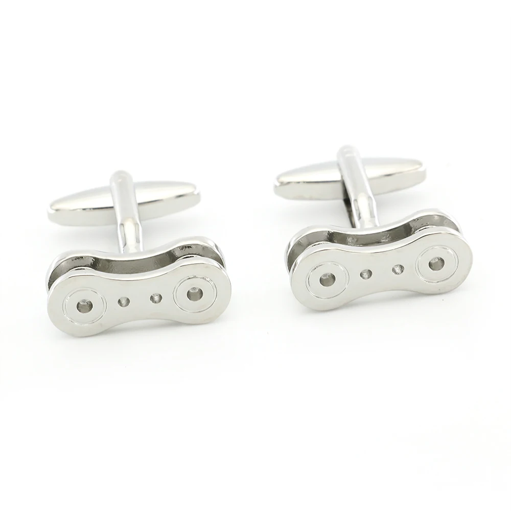 Men's Bicycle Chain Cuff Links Copper Material Silver Color | Украшения и аксессуары