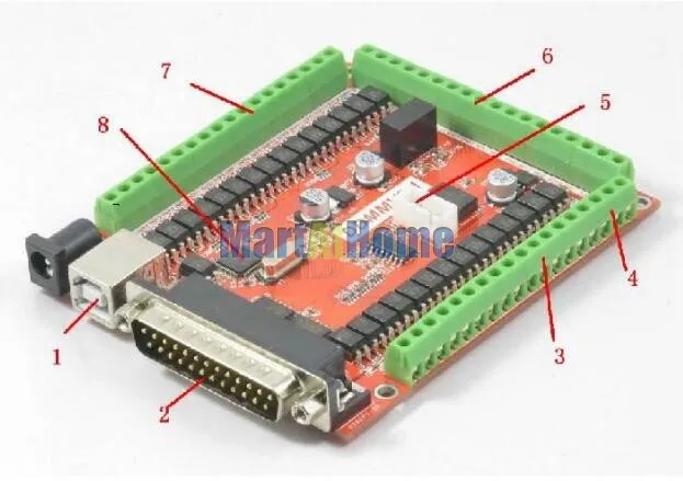 Argedo CNC 6 Axis USB LPT Mach3 Breakout Board Kit w/ручной блок управления для управления ling шаговый двигатель# SM706@ CF
