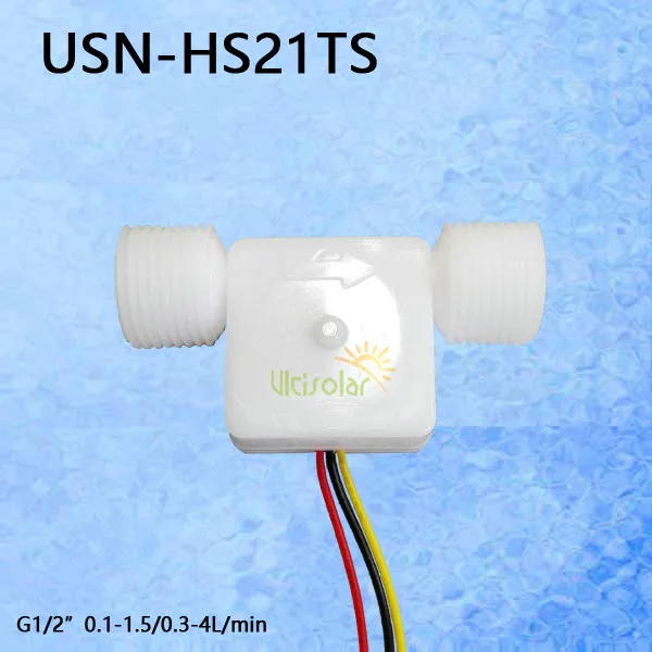 

USN-HS21TS-1 0.15-1.5LPM G1/2" POM Food Grade Turbine Hall Water flow Sensor 1% Repeat Error for drinking Water Heater Coffee