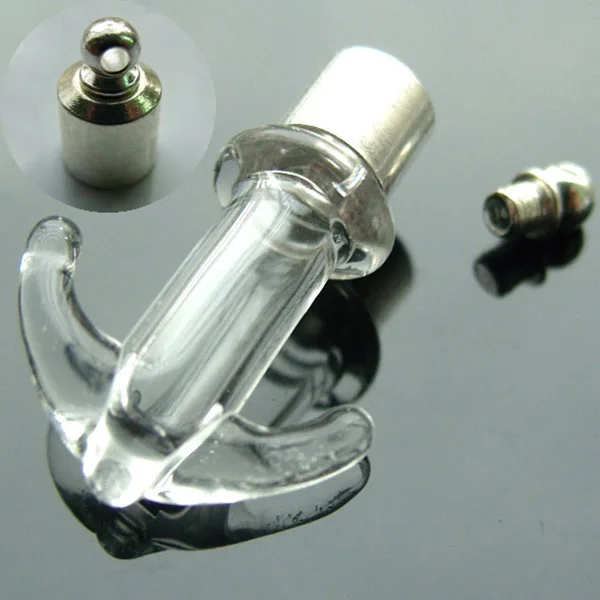 6MM Anchor Vials With Screw Cap Miniature Vials Pendant Glass vial