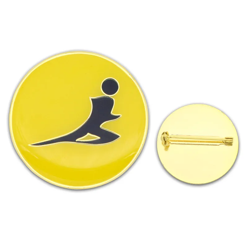 

Soft sports pin badge promotional gift item tin printing paper badges lapel pin