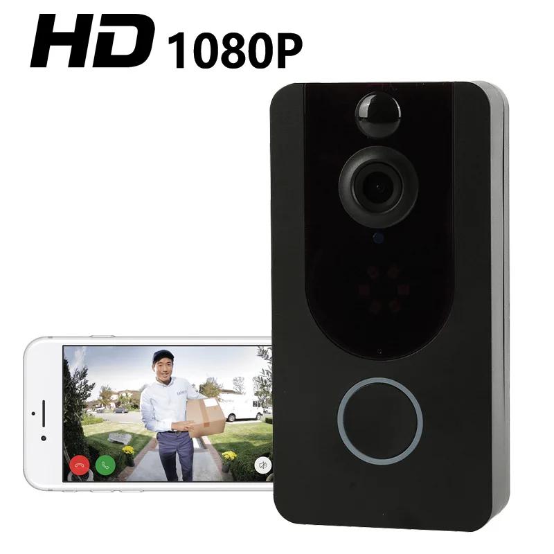Higestone 1080 PWiFi смарт-видео, дверной Звонок IP камера двухстороннее аудио беспроводной мобильное приложение управление iOS Android Батарея ИК Ночное Видение