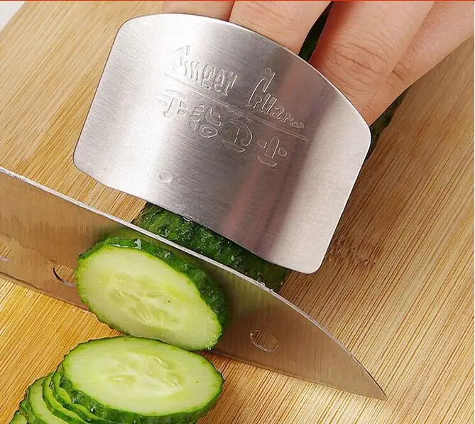 

Free shipping Kitchen Cooking Tools Stainless Steel Finger Hand Protector Guard Personalized Design Chop Safe Slice Knife