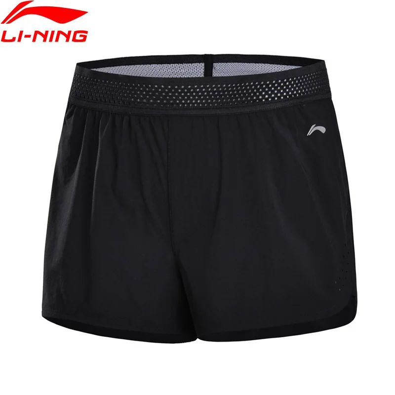 Li-Ning женские шорты для бега, удобные дышащие спортивные шорты с подкладкой AKSN012 CJFM18