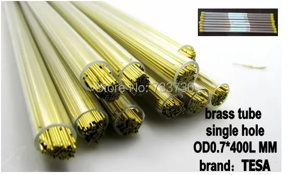 

Brass tube OD0.7*400Lmm single hole for EDM drilling machines MOQ:100PCS