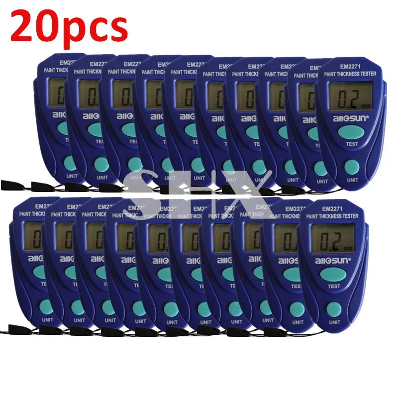 

20pcs 1Lot All-sun EM2271 Digital Thickness Gauge Coating Meter Car Auto Thickness Meter Thickness Tester with Russian Manual