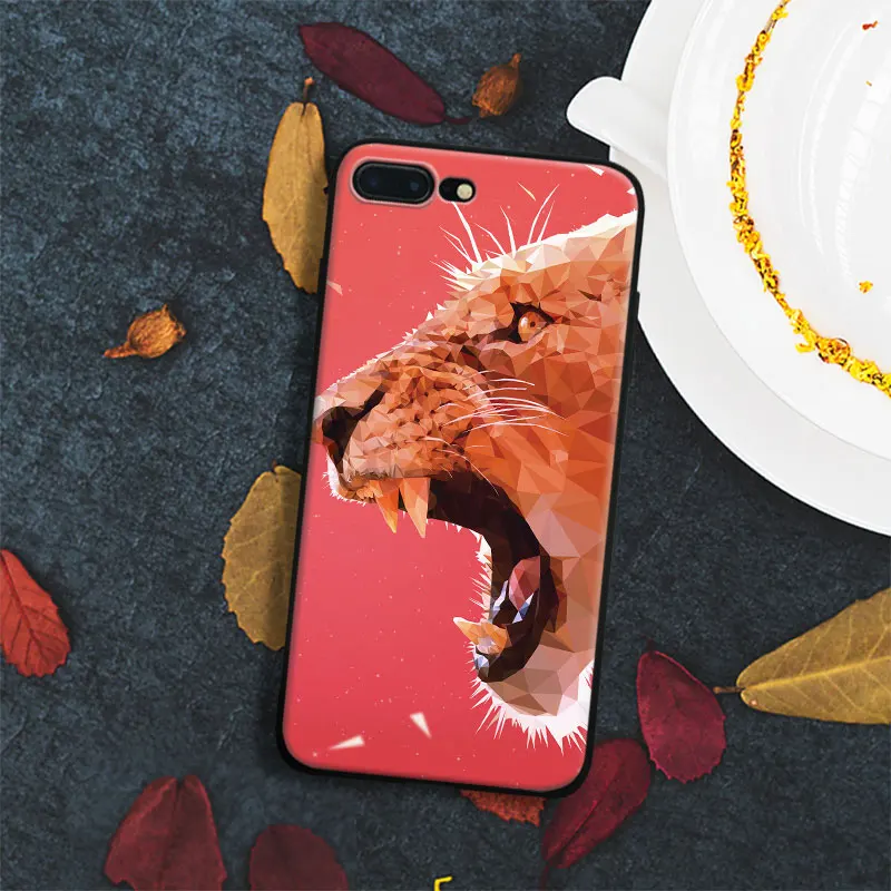 

Colorful lion facet Amazing Pattern art Tpu Soft Silicone Phone Case Cover Shell For Apple IPhone 5 5s SE 6 6s 7 8 Plus X 10
