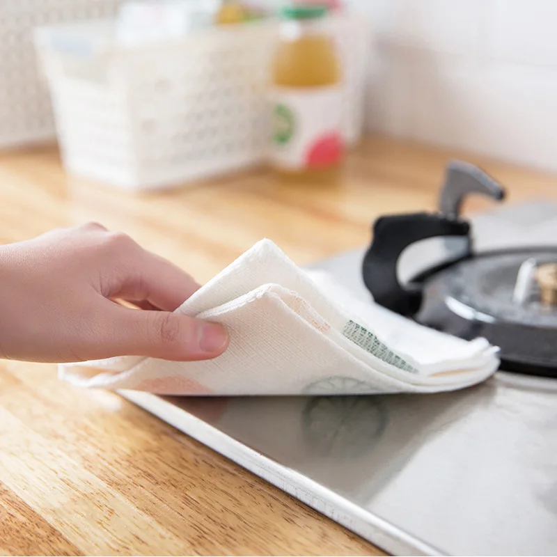 

High Efficient Towel Water Absorption Scouring Pad Dish Cloth Fiber Washing Towel Magic Kitchen Cleaning Wiping Rags