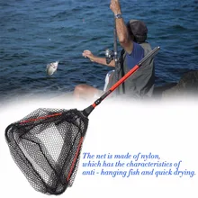80 см Портативный Складной Алюминиевый Рыболовная сеть для ловли нахлыстом Brail E-glass Треугольная рама ловушка для ловли карпа
