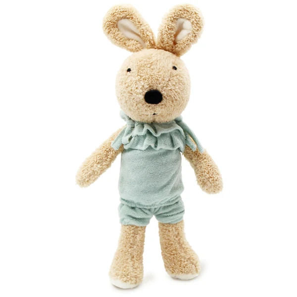 Le sucre носить платье 30 см kawaii Кролик плюшевые игрушки кролик мягкие куклы детские игрушки подарки, одежду можно снять - Цвет: brown green pants
