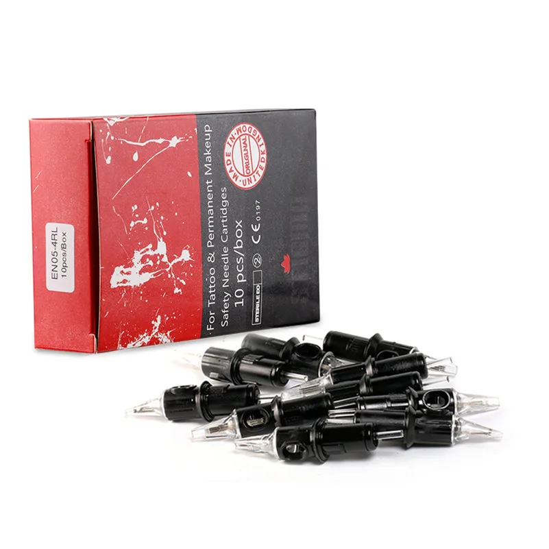 

Pro 10Pcs/Box Stigma Silicone Disposable Sterilized Permanent Makeup Tattoo Cartridge Needles For Eyebrow Lip Tattoo Body Art