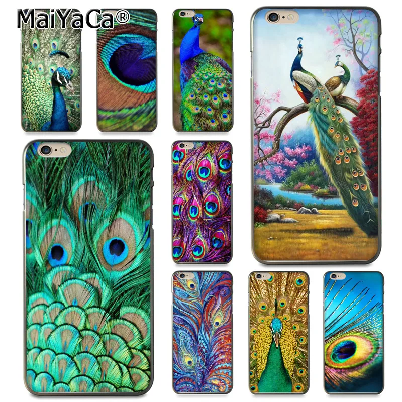 MaiYaCa جميلة الطيور الطاووس الريش كوكه شل جراب هاتف ل أبل فون 8 7 6 6 S زائد X XS XR XSMax 5 5 S SE الهواتف المحمولة