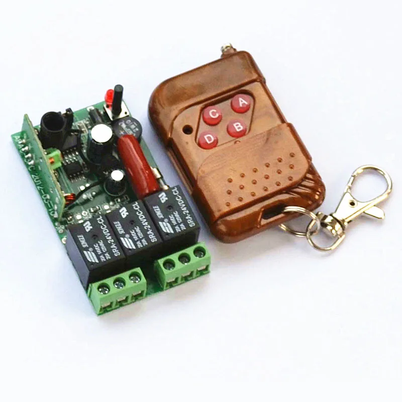 

AC 110V-220V 10A 3 CH 3CH RF Wireless Remote Control LED Light Bulb Switch System,Metal Frame Transmitter Receiver