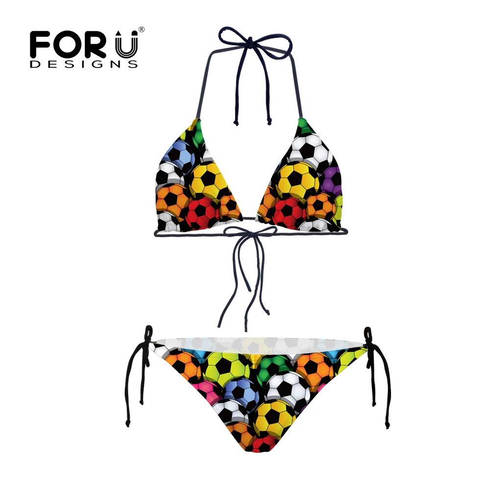 

European Cup Football Baby Beachwear Bikini Bath Clothing Costume Women Biquini Suits For Female Models Costumi Da Bagno Donna
