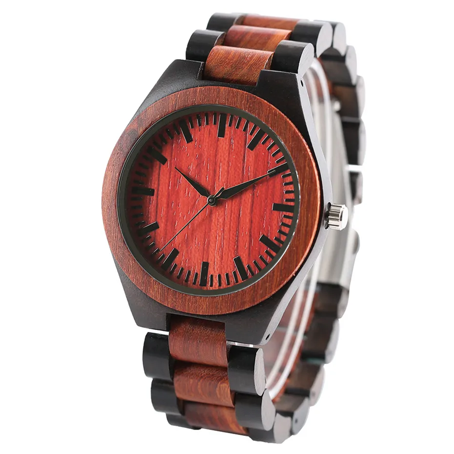 YISUYA 2017 New Arrival Mens Wood Watch Quartz Red Walnut Wooden Bamboo Watch Luxury Casual Quartz Sport Watches Relojes Hombre Montre Homme  (8)