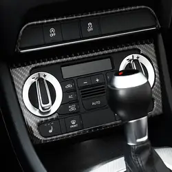 Стайлинга автомобилей углеродного волокна подкладке Центр Чехол для пульта отделкой кондиционер выпускная рама украшения отделка для Audi