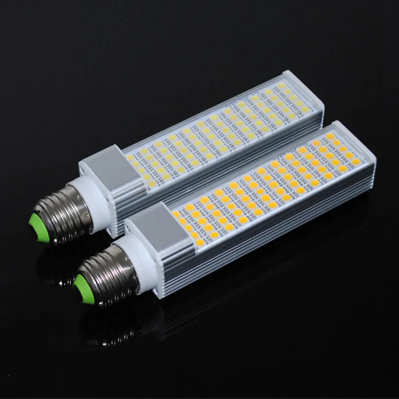 Светодиодный лампы 5 Вт, 7 Вт, 9 Вт, 12 Вт, 15 Вт E27 G24 светодиодный кукурузы лампа светильник SMD 5050 Точечный светильник 180 градусов AC85-265V с горизонтальным разъемом светильник