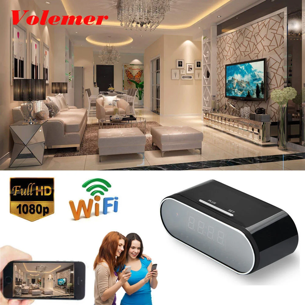 

Volemer New Mini Camera Clock Alarm P2P IR Night Vision Wifi Cam IP 1080 Mini DV DVR Camcorder Wifi Remote Control Recorder Z10