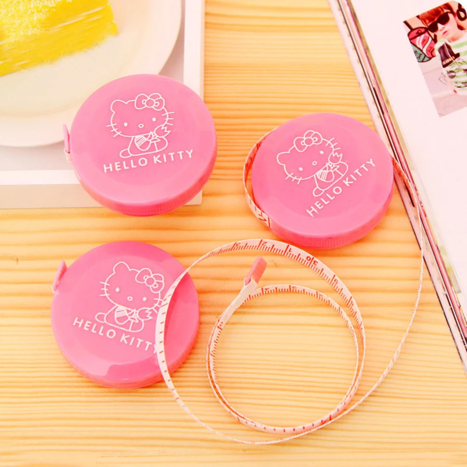 

1Pcs 2018 Hot Sale 1.5 Meter Hello Kitty Pink Sewing Measurement Tailor Crafts Ruler Tape Measures.Cloth Dieting E2040