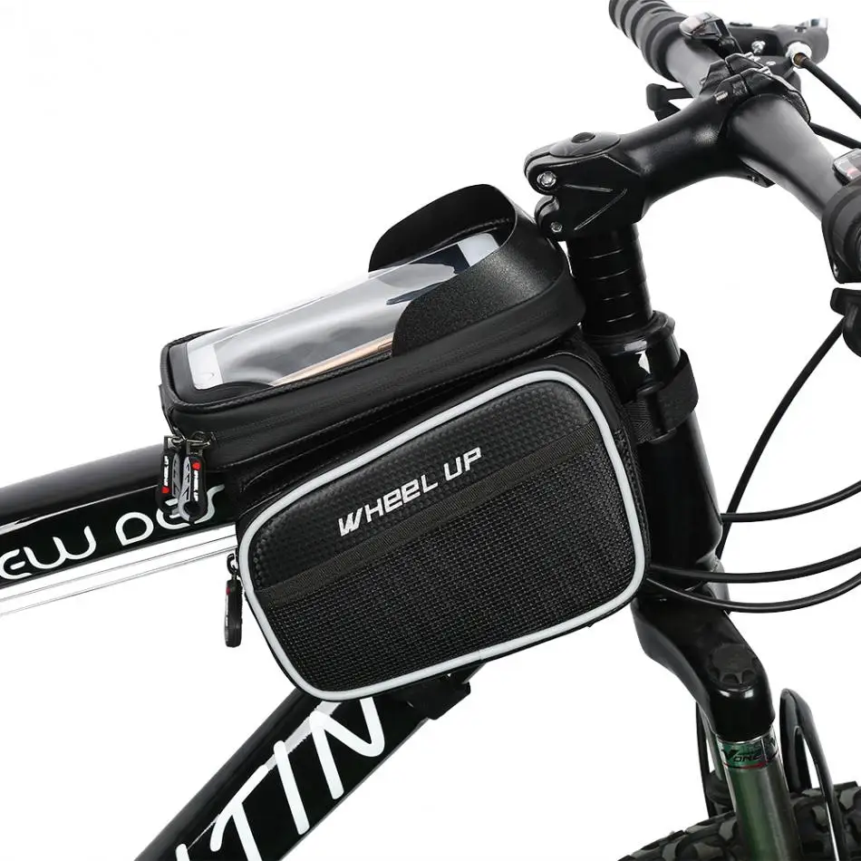 WHEEL UP Cycling Bag Bicycle Frame Front Head Tube Bag Waterproof PU