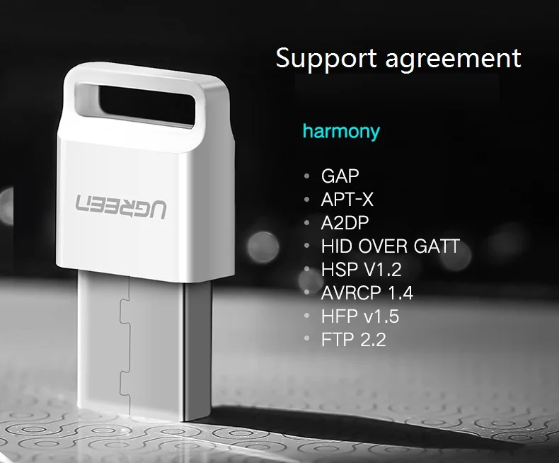 UGreen USB интерфейс Bluetooth 4,0 адаптер компьютер ноутбук Настольный приемник APTX аудио передатчик