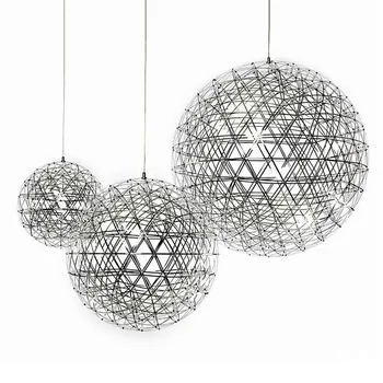 

Circular D30/45/50/65 cm modern stainless steel ball pendant lamp droplight restaurants vestibular spark droplight