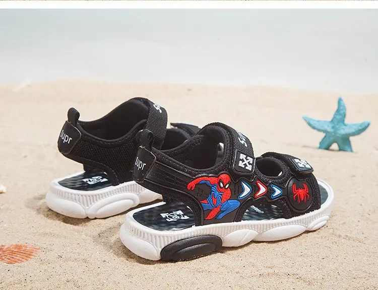ZYJ Kids Spiderman Summer Sandals Garden Boys Girls Cartoon Bear Spider Man Shoes Sport Anti Slip Baby Beach Sandal Shoes (19)