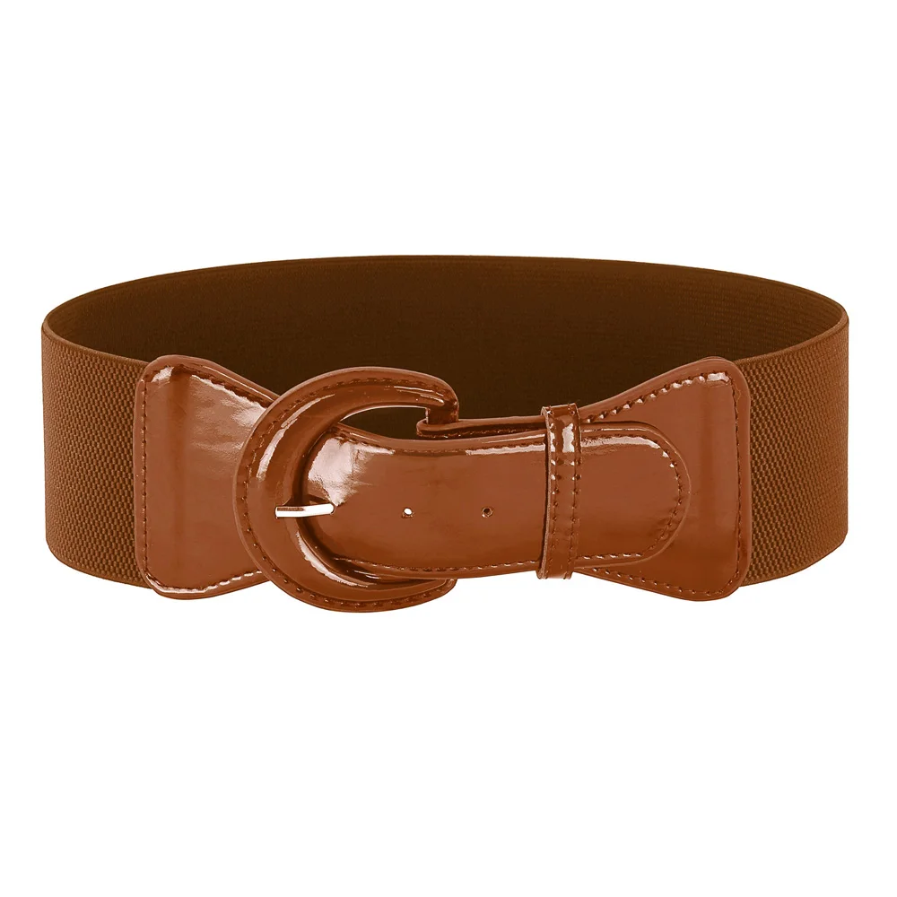 

2018 New Fashion Good Quality Belt for Women Ladies Girls Adjustable Stretchy Waistband Femme Wide Polyurethane Belts For Jeans
