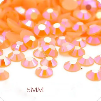 

Sell like hot cakes 5mm 5000pcs Jelly champagne AB FlatBack Resin Drill Rhinestones DIY MobilePhone Nail Art Stick 00405040