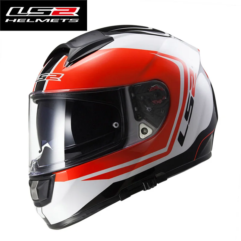 LS2 FF397 стекловолокно moto rcycle шлем индивидуальность двойной солнцезащитный Объектив Полный мотоциклетный шлем ECE racing moto шлемы - Цвет: 4
