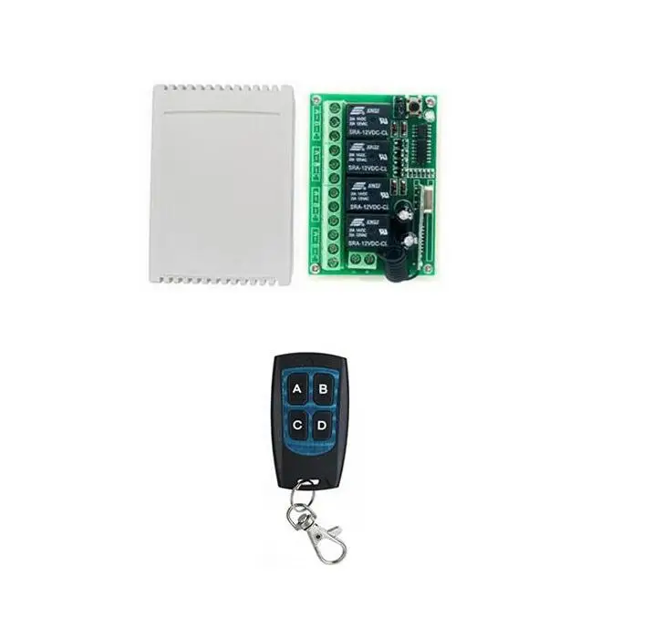 

433 mhz Switch transmitters DC12V 12 V 10 A relay 4 CH RF Wireless Remote Control Receiver Transmitter Control garage door