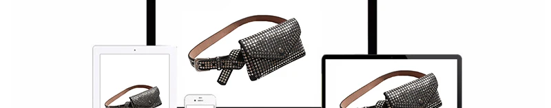LUCDO Роскошные Дизайнерские поясные сумки модные заклепки поясные сумки маленькие женские поясные сумки кожаная сумка для денег Телефон