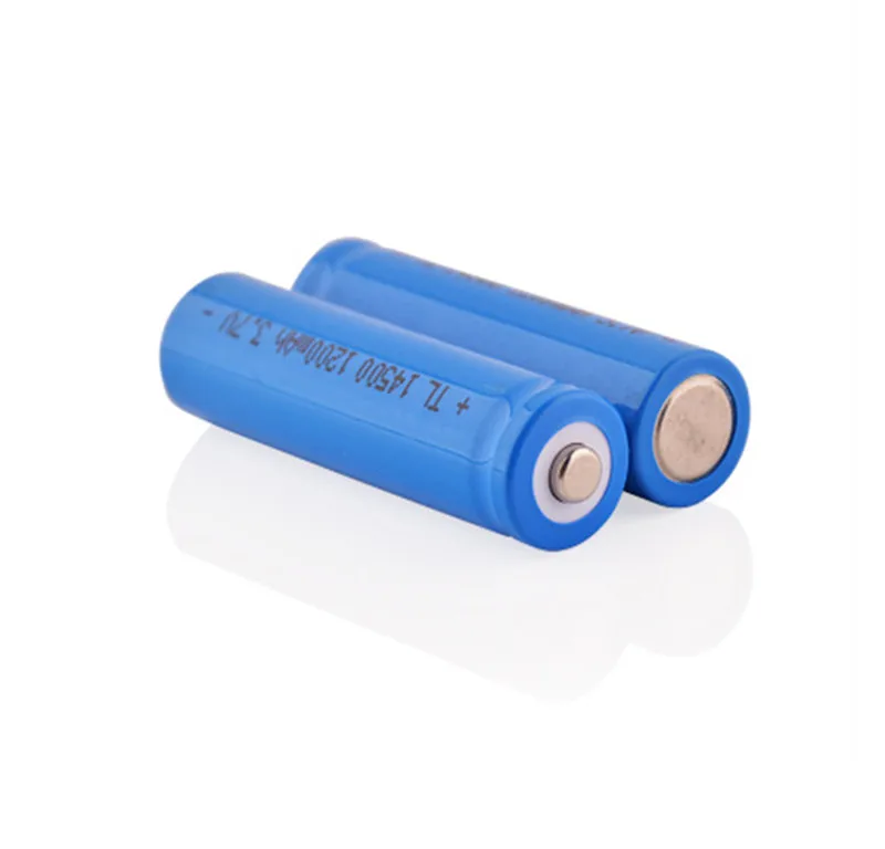 

Free Shipping 2PCS/LOT AA 14500 1200mah 3.7 V lithium ion rechargeable batteries and LED flashlight