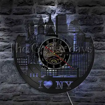 1Piece I Love New York Vinyl Record Wall Clock Statue Of Liberty City Landscape LED Night Lamp Home Decor Modern Wall Lamp
1Piece I Love New York Vinyl Record Wall Clock Statue Of Liberty City Landscape LED Night Lamp Home Decor Modern Wall Lamp