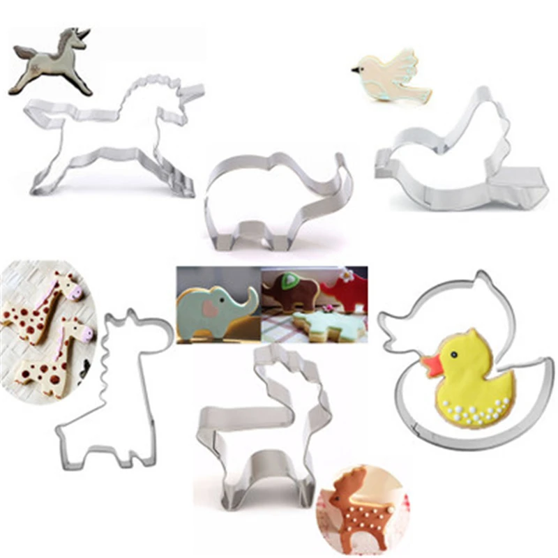 Many Animals Stainless Steel 3D Dinosaur Cookie Cutter Biscuit