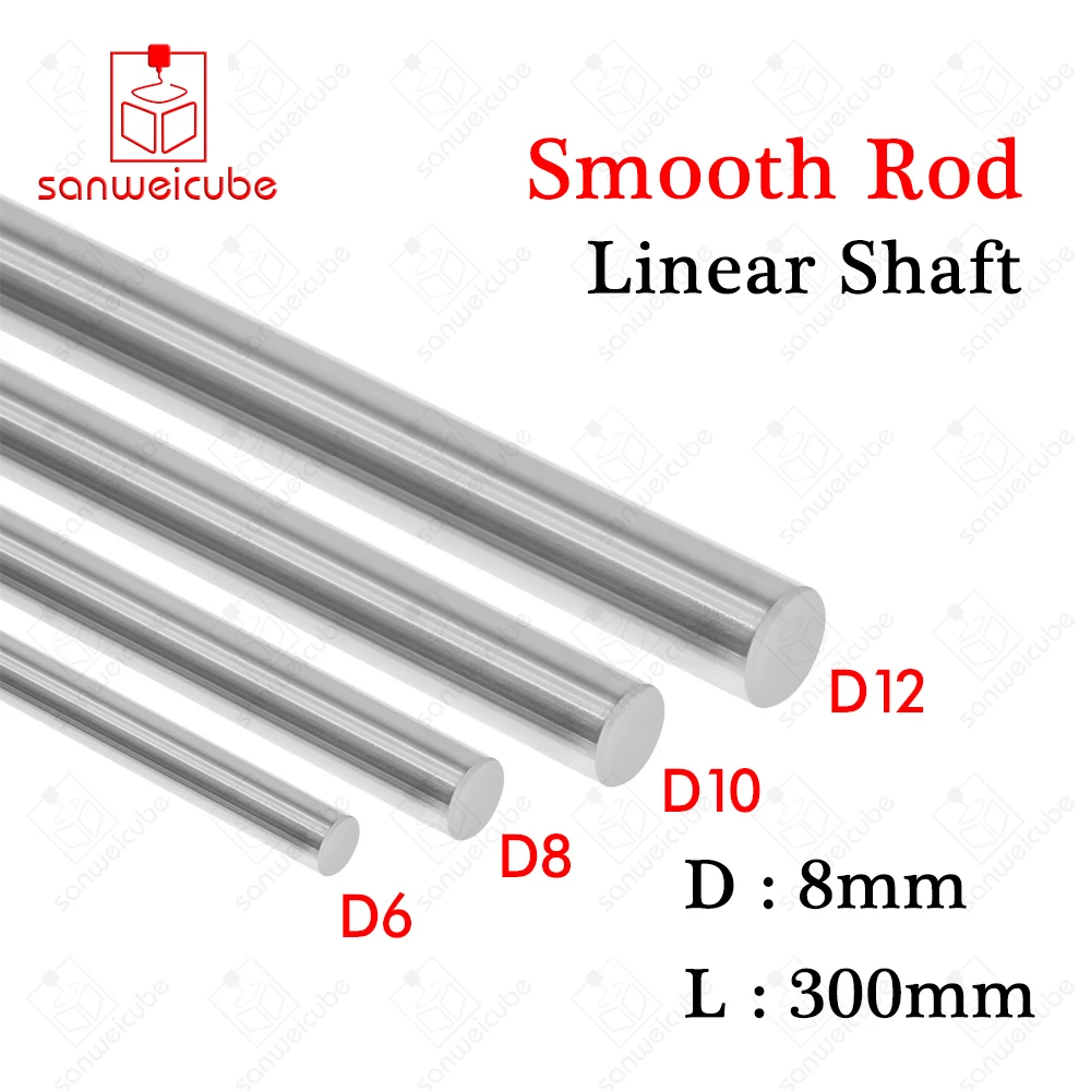 Optical Axis Smooth Rod 8mm*300mm CNC Linear Cylinder Shaft Rail For 3D Printers