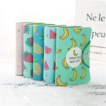 

Women Credit Card Holder/Case Card holder Wallet Business Card Package Fruit Cartoon Print Wool Felt Bag Cash Holder Organizer