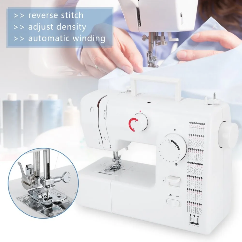 

FHSM-705 Household Electric Sewing Machine Multifunctional Mini Double Speed Double Thread Presser Foot Sewing Machine