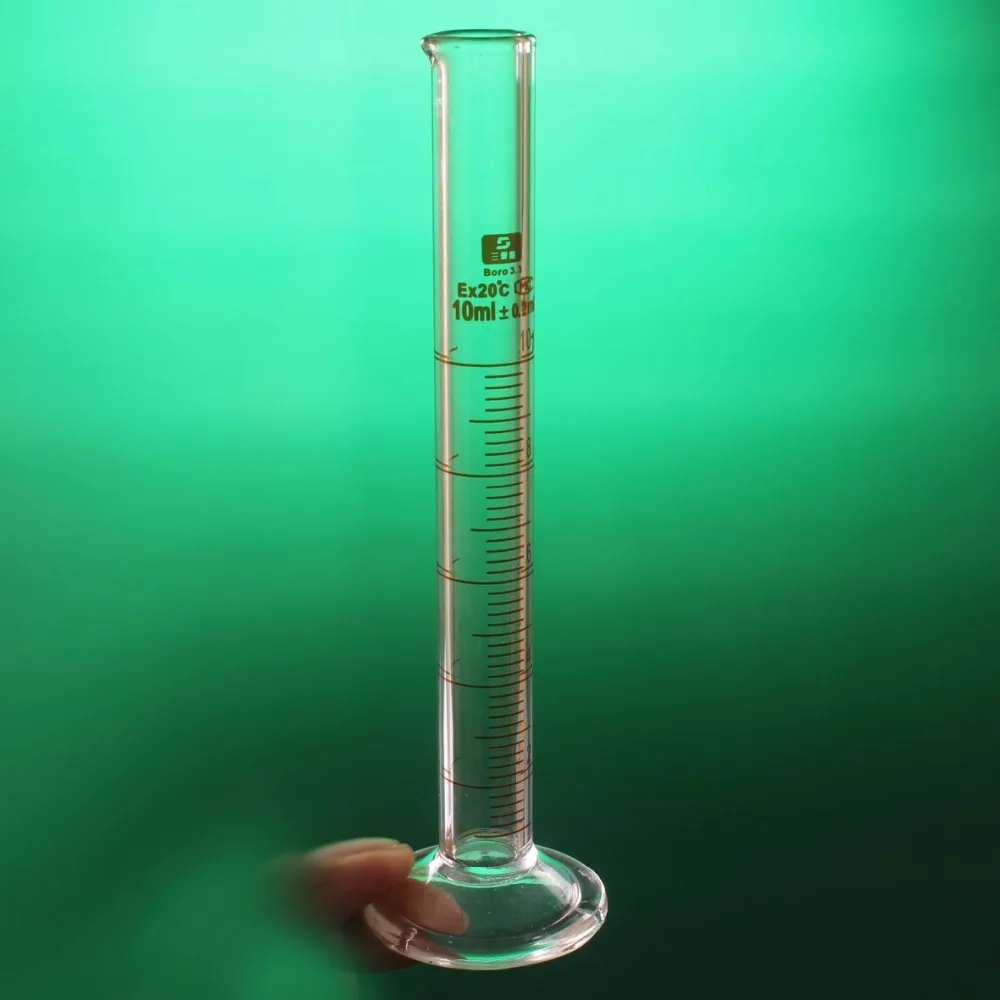 A Grade Laboratory 10ml Measuring cylinder with Scale High borosilicate