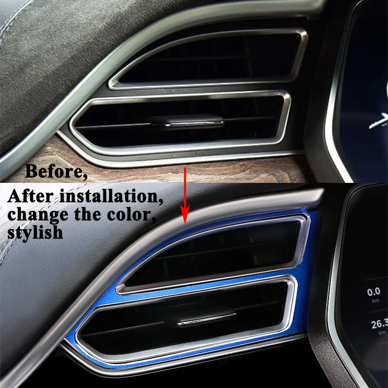 Decals Stickers Emblems For Tesla Model X S Accessories 3pcs Set Auto Air Vent