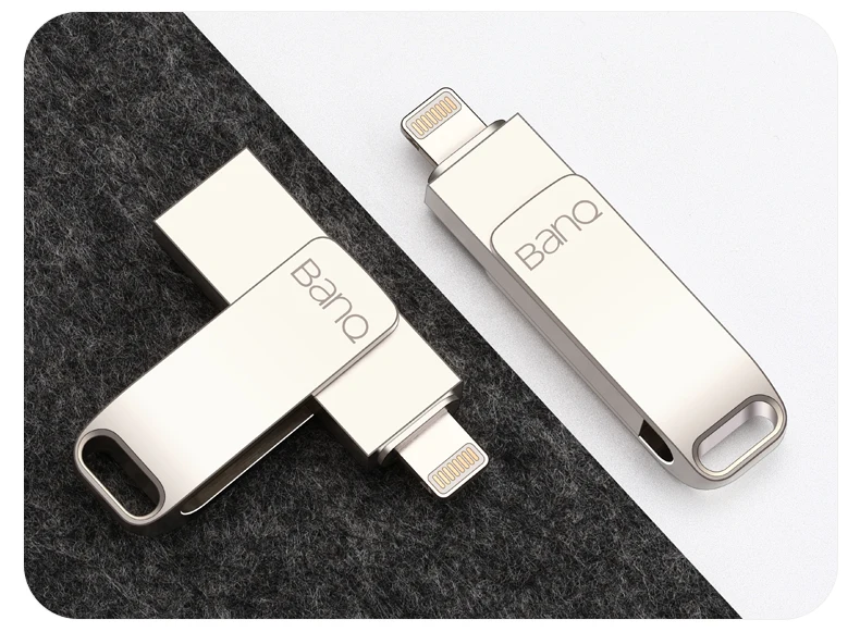 BanQ A6S USB флеш-накопитель 32 Гб 64 ГБ для iPhone 8 7 Plus Lightning-металлическая ручка-накопитель U диск для MFi iOS10 memory stick 128 ГБ