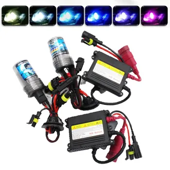 

h7 xenon canbus 55w 12000k 4300k 6000k 8000k bi xenon H7 H1 HB4 H3 55W Lamp 12v HID kit Slim Ballast Car Headlight H4-3 bixenon