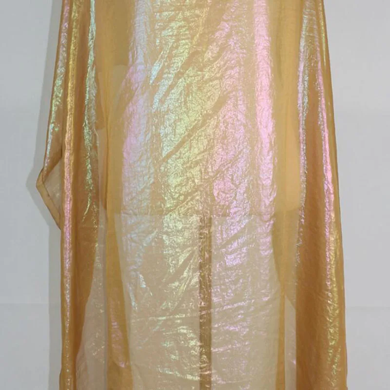 Волшебная бронзовая ткань для косплея, Яркий шифон, 30D ткань, мягкая бронзовая дышащая ткань для платья, 100 см* 150 см