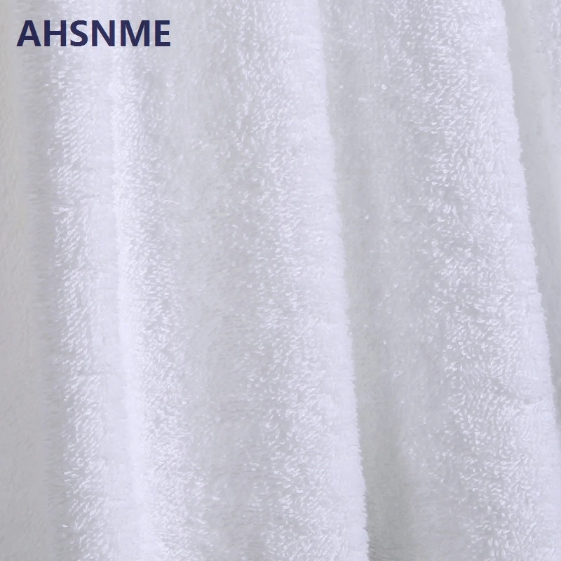 AHSNME супер мягкое и толстое белое Хлопковое полотенце 70x140 см вес 600 г и два полотенца 35x75 см Золотой логотип вышивка пляжное полотенце