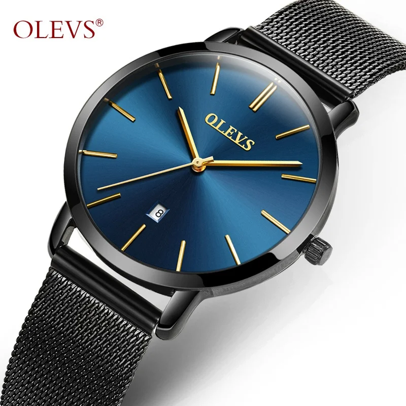 OLEVS Top Brand Dazzling Charm Beauty Wristwatch For Female Casual Waterproof Mesh Steel Strap Three Pin Ladies Watches L5869G